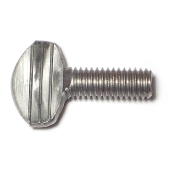 Midwest Fastener Thumb Screw, 3/8"-16 Thread Size, Spade, Zinc Plated Steel, 1 in Lg, 4 PK 60517 - main
